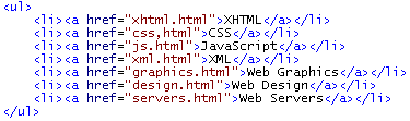 list markup